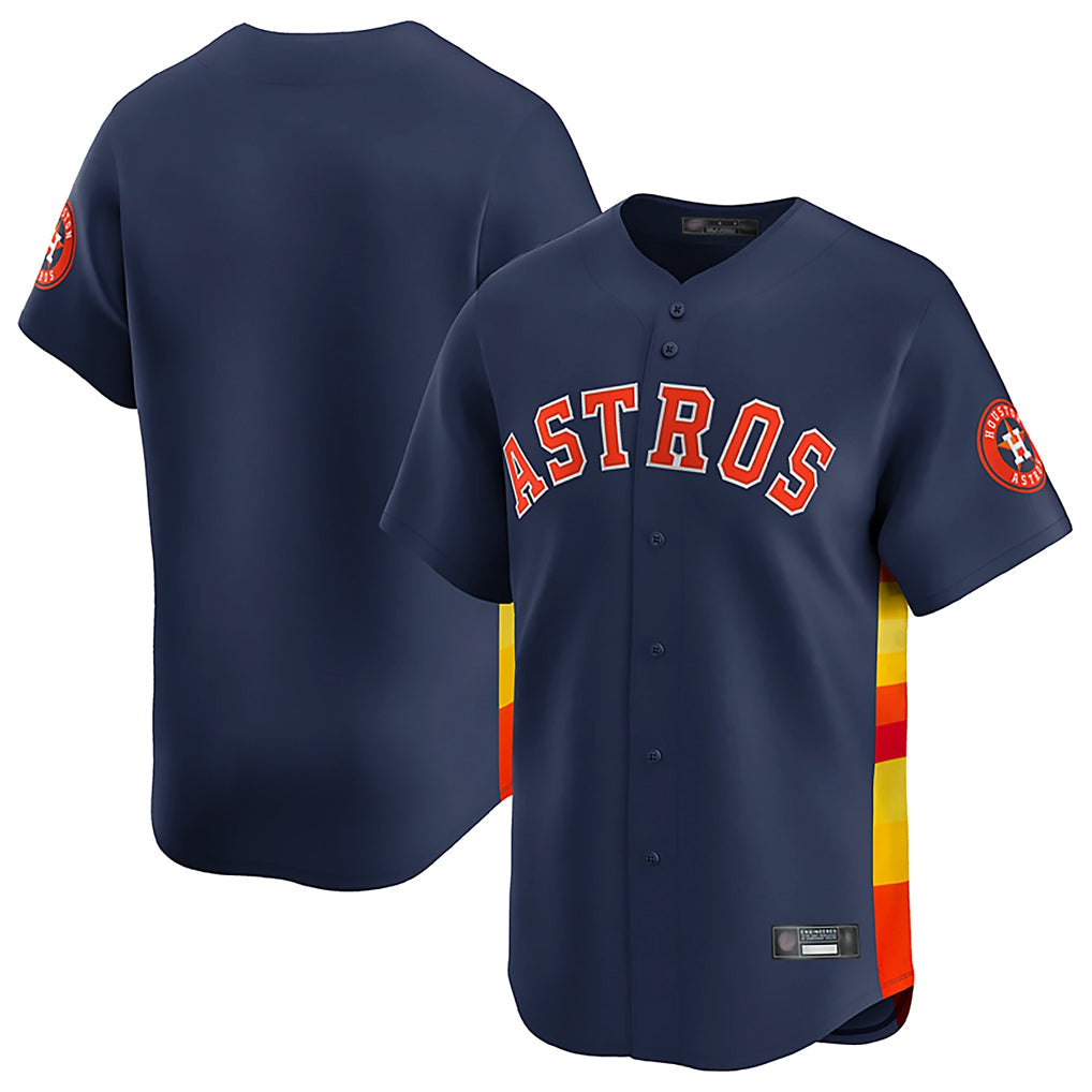 Elroe H.Astros Navy Home Limited Blank Player Stitched Jerseys