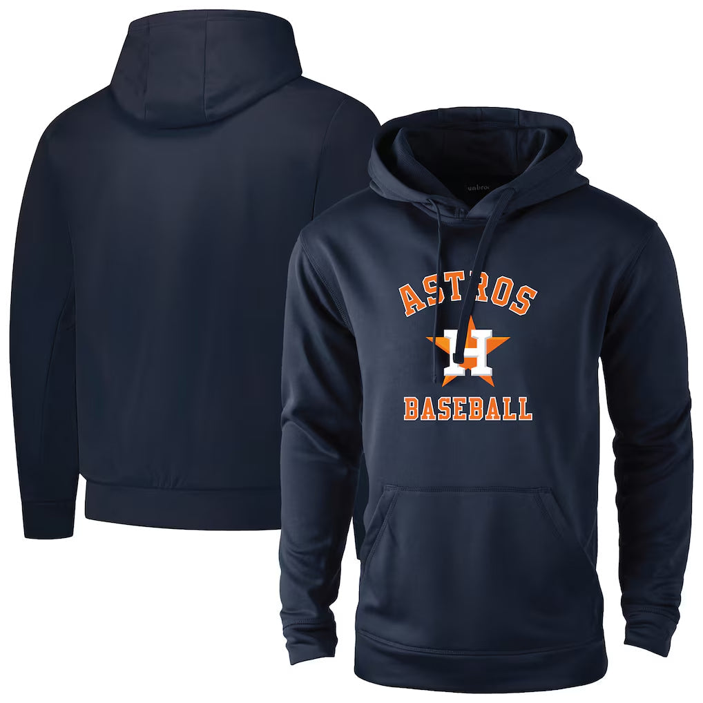 Elroe H.Astros Navy Pullover Hoodie Blank Player Stitched Jerseys