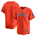 Elroe H.Astros Orange Home Limited Blank Player Stitched Jerseys