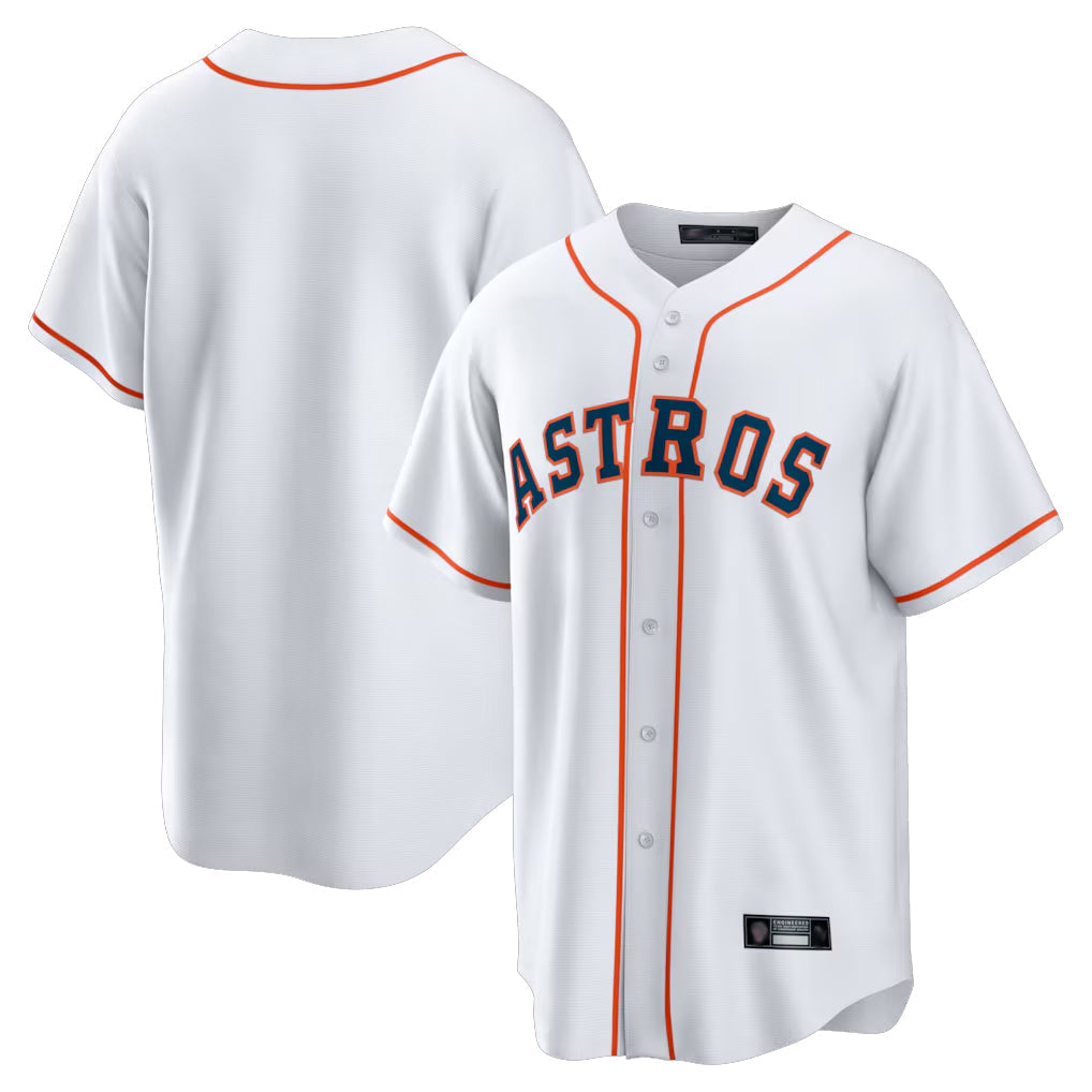 Elroe H.Astros White Home Game Blank Player Stitched Jerseys