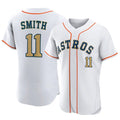 Elroe H.Astros #11 Cam Smith Player Gold Collection Limited Elite Home Stitched Jerseys