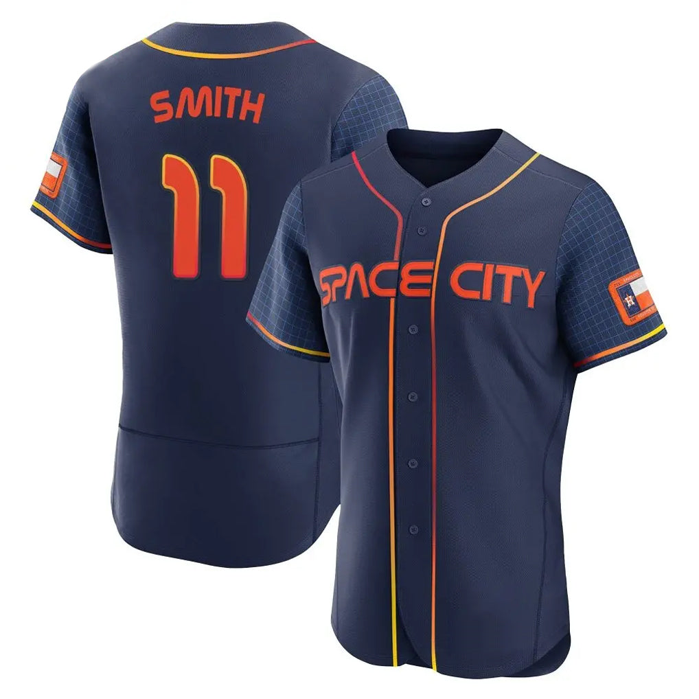 Elroe H.Astros #11 Cam Smith Player Navy City Connect Limited Elite Home Stitched Jerseys