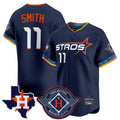 Elroe H.Astros #11 Cam Smith Player Navy City Connect Texas Patch Vapor Premier Limited Home Stitched Jerseys