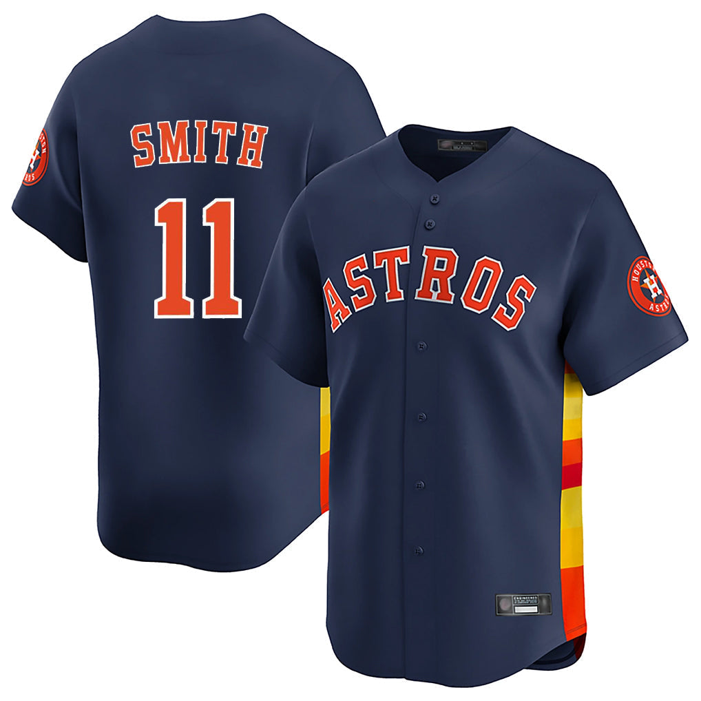 Elroe H.Astros #11 Cam Smith Player Navy Home Limited Stitched Jerseys