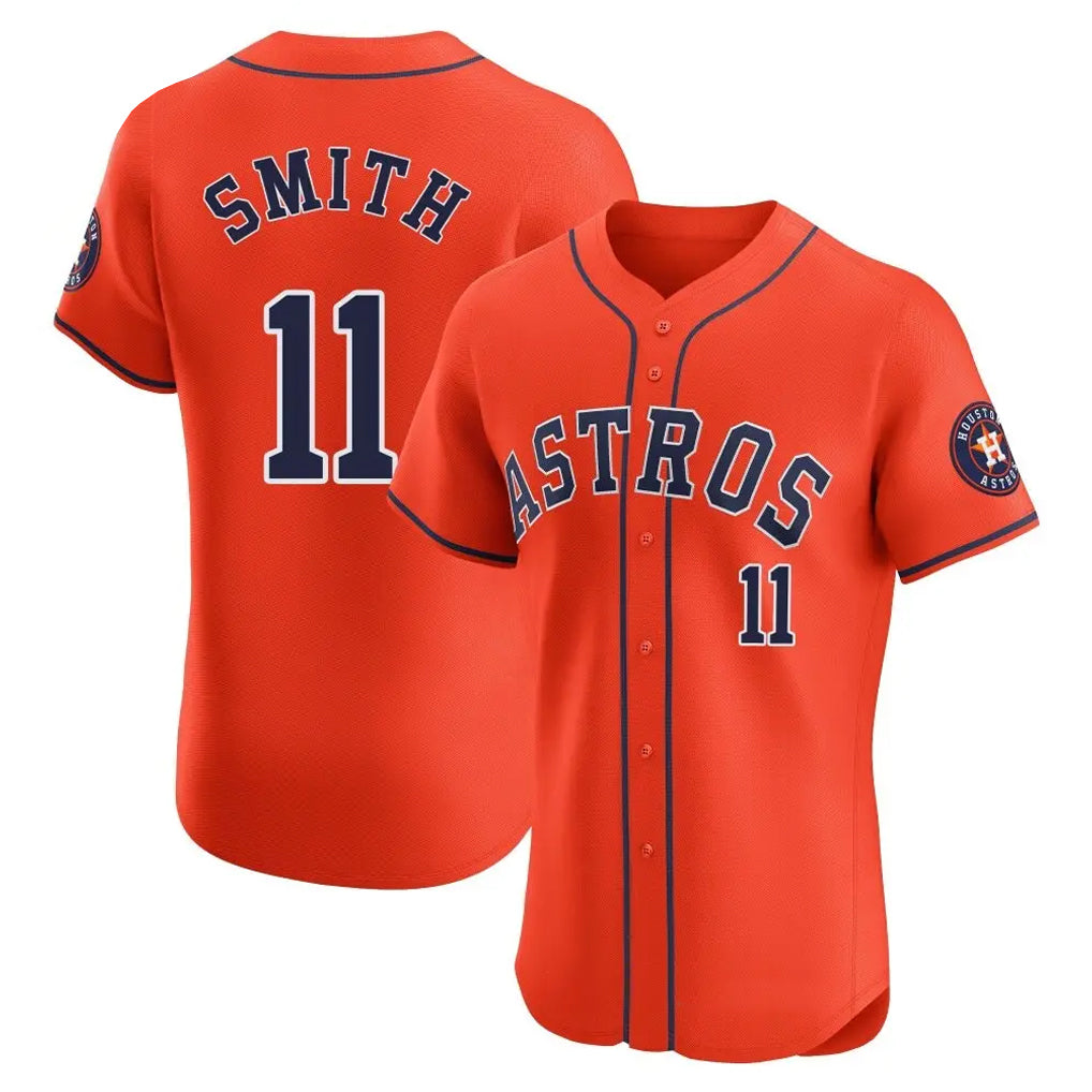 Elroe H.Astros #11 Cam Smith Player Orange Home Limited Elite Stitched Jerseys