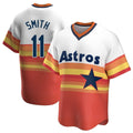 Elroe H.Astros #11 Cam Smith Player Rainbow Cooperstown Collection T-shirt Stitched Jerseys