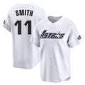 Elroe H.Astros #11 Cam Smith Player White Throwback Cooperstown Collection Limited Stitched Jerseys
