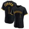 Elroe H.Astros #1 Carlos Correa Player Snake Skin City Limited Elite Home Stitched Jerseys