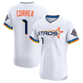 Elroe H.Astros #1 Carlos Correa Player White City Connect Limited Elite Home Stitched Jerseys