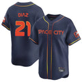 Elroe H.Astros #21 Yainer Diaz Player Navy City Connect Home Limited Stitched Jerseys