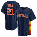 Elroe H.Astros #21 Yainer Diaz Player Navy Home Game Stitched Jerseys