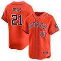 Elroe H.Astros #21 Yainer Diaz Player Orange Home Limited Stitched Jerseys