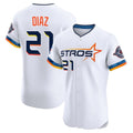 Elroe H.Astros #21 Yainer Diaz Player White City Connect Limited Elite Home Stitched Jerseys