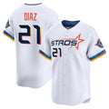 Elroe H.Astros #21 Yainer Diaz Player White City Connect Limited Home Stitched Jerseys