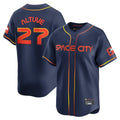 Elroe H.Astros #27 Jose Altuve Player Navy City Connect Limited Home Stitched Jerseys