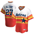 Elroe H.Astros #27 Jose Altuve Player Rainbow Cooperstown Collection T-shirt Stitched Jerseys