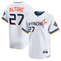 Elroe H.Astros #27 Jose Altuve Player White City Connect Limited Home Stitched Jerseys