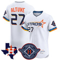Elroe H.Astros #27 Jose Altuve Player White City Connect Texas Patch Vapor Premier Limited Elite Home Stitched Jerseys