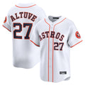 Elroe H.Astros #27 Jose Altuve Player White Home Limited Stitched Jerseys