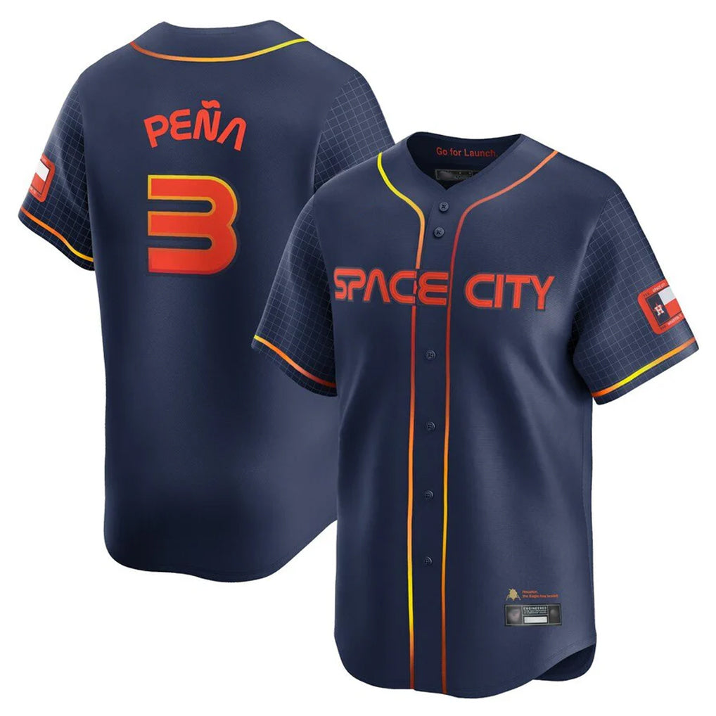 Elroe H.Astros #3 Jeremy Pe?a Player Navy City Connect Home Limited Stitched Jerseys