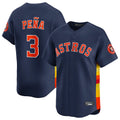 Elroe H.Astros #3 Jeremy Pe?a Player Navy Home Limited Stitched Jerseys