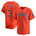 Elroe H.Astros #3 Jeremy Pe?a Player Orange Home Limited Stitched Jerseys