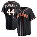 Elroe H.Astros #44 Yordan Alvarez Player Black Fashion Out Home Game Stitched Jerseys