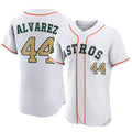 Elroe H.Astros #44 Yordan Alvarez Player Gold Collection Limited Elite Home Stitched Jerseys