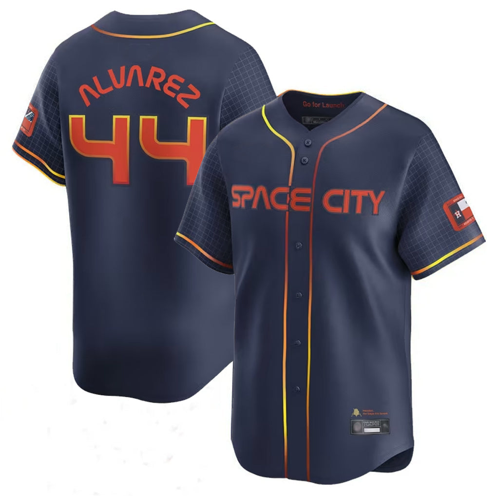 Elroe H.Astros #44 Yordan Alvarez Player Navy City Connect Limited Home Game Stitched Jerseys