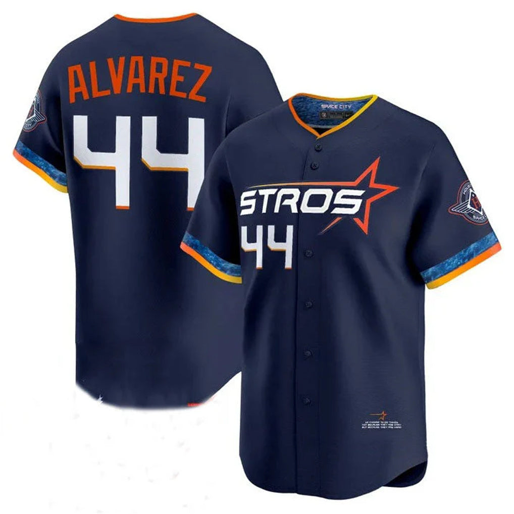 Elroe H.Astros #44 Yordan Alvarez Player Navy City Connect Limited Home Stitched Jerseys