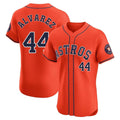 Elroe H.Astros #44 Yordan Alvarez Player Orange Home Limited Elite Stitched Jerseys