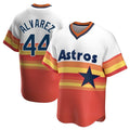 Elroe H.Astros #44 Yordan Alvarez Player Rainbow Cooperstown Collection T-shirt Stitched Jerseys
