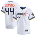 Elroe H.Astros #44 Yordan Alvarez Player White City Connect Limited Home Stitched Jerseys