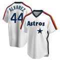 Elroe H.Astros #44 Yordan Alvarez Player White Cooperstown Collection T-shirt Stitched Jerseys