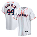 Elroe H.Astros #44 Yordan Alvarez Player White Home Game Stitched Jerseys