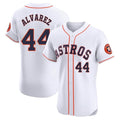 Elroe H.Astros #44 Yordan Alvarez Player White Limited Elite Home Stitched Jerseys