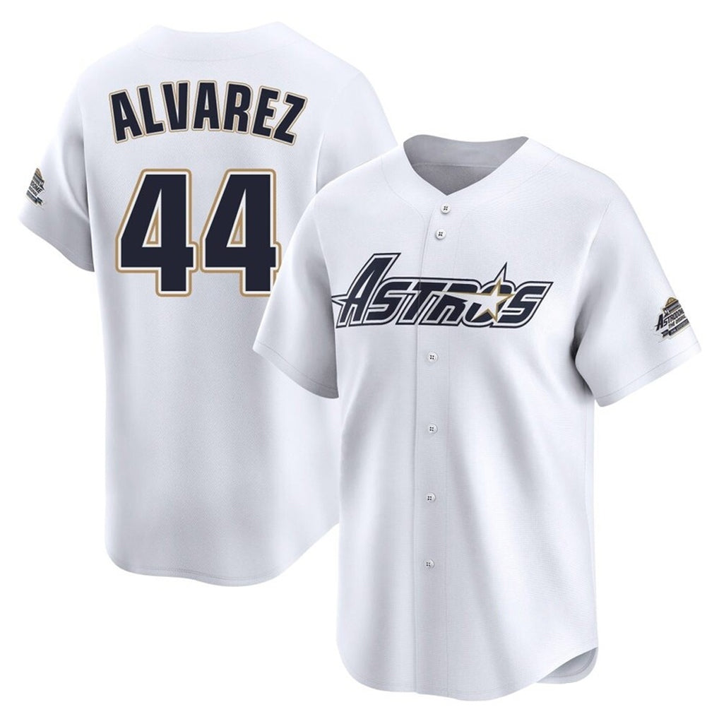 Elroe H.Astros #44 Yordan Alvarez Player White Throwback Cooperstown Collection Limited Stitched Jerseys