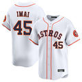 Elroe H.Astros #45 Tatsuya Imai Player White Home Limited Stitched Jerseys