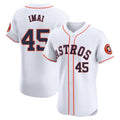 Elroe H.Astros #45 Tatsuya Imai Player White Limited Elite Home Stitched Jerseys