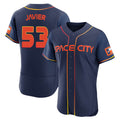 Elroe H.Astros #53 Cristian Javier Player Navy City Connect Limited Elite Home Stitched Jerseys