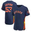 Elroe H.Astros #53 Cristian Javier Player Navy Home Limited Elite Stitched Jerseys