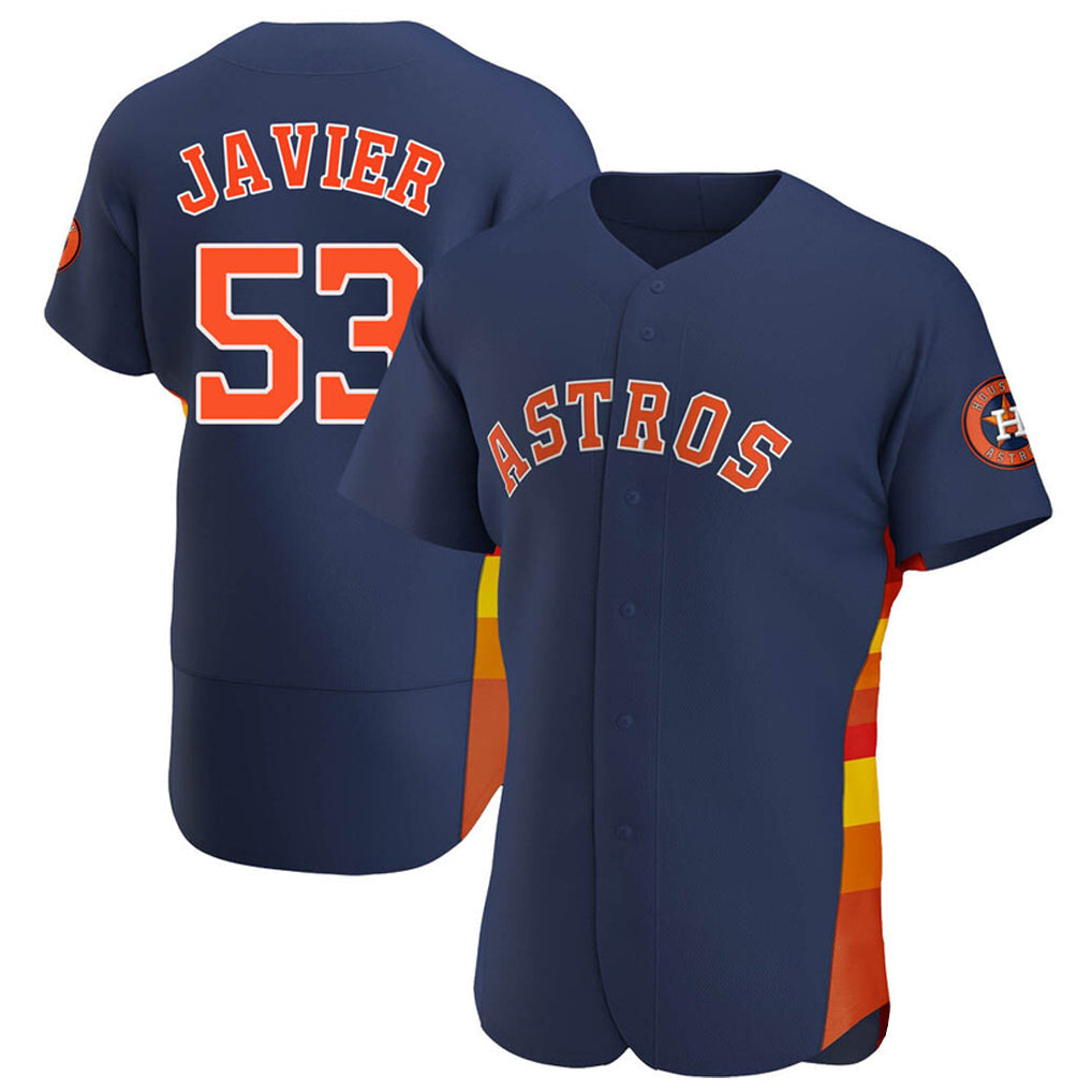 Elroe H.Astros #53 Cristian Javier Player Navy Home Limited Elite Stitched Jerseys