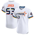 Elroe H.Astros #53 Cristian Javier Player White City Connect Limited Elite Home Stitched Jerseys