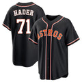 Elroe H.Astros #71 Josh Hader Player Black Fashion Out Home Game Stitched Jerseys