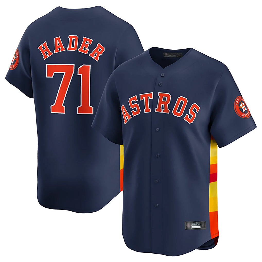 Elroe H.Astros #71 Josh Hader Player Navy Limited Home Stitched Jerseys
