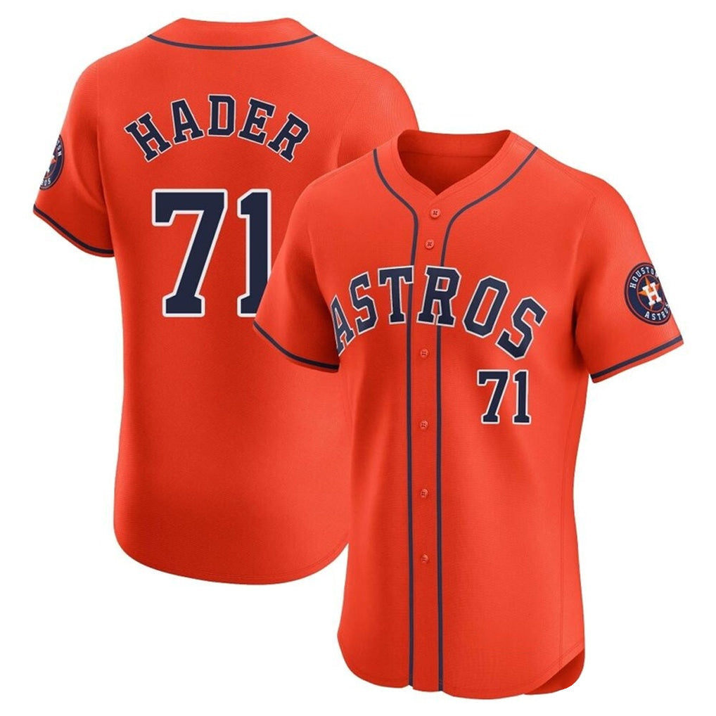 Elroe H.Astros #71 Josh Hader Player Orange Home Limited Elite Stitched Jerseys