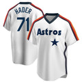 Elroe H.Astros #71 Josh Hader Player White Cooperstown Collection T-shirt Stitched Jerseys