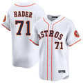 Elroe H.Astros #71 Josh Hader Player White Home Limited Stitched Jerseys