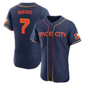 Elroe H.Astros #7 Craig Biggio Player Navy City Connect Limited Elite Home Stitched Jerseys