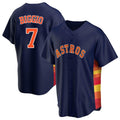 Elroe H.Astros #7 Craig Biggio Player Navy Home Game Stitched Jerseys